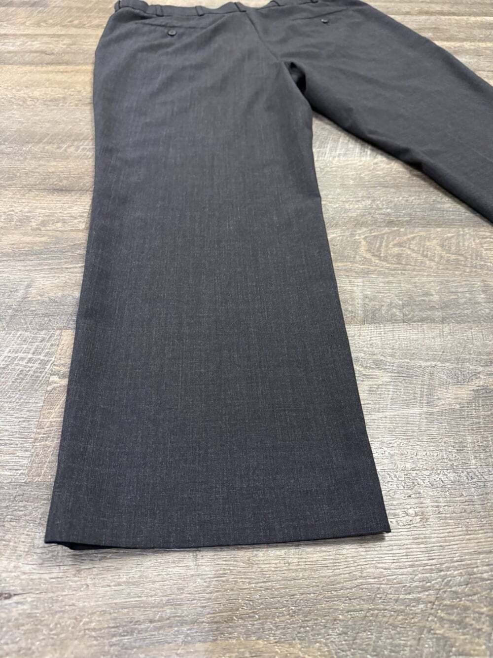 Stafford Performance Dress Pants Mens 42x30 Brown Wool Blend Classic Fit Black - Picture 10 of 13
